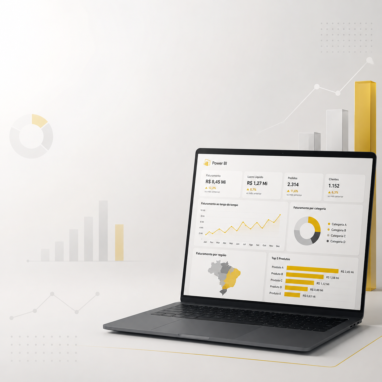 Dashboard operacional demonstrativo